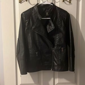 Budermmy Girl leather Black Jacket size 11-12Y